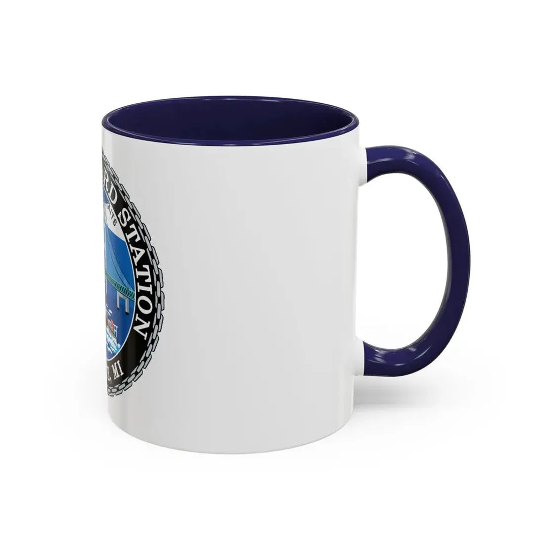 USCG Station St Ignace MI (U.S. Coast Guard) Accent Coffee Mug - Go Mug Yourself