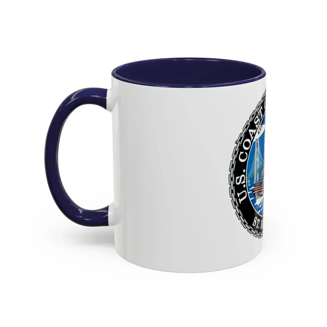 USCG Station St Ignace MI (U.S. Coast Guard) Accent Coffee Mug - Go Mug Yourself