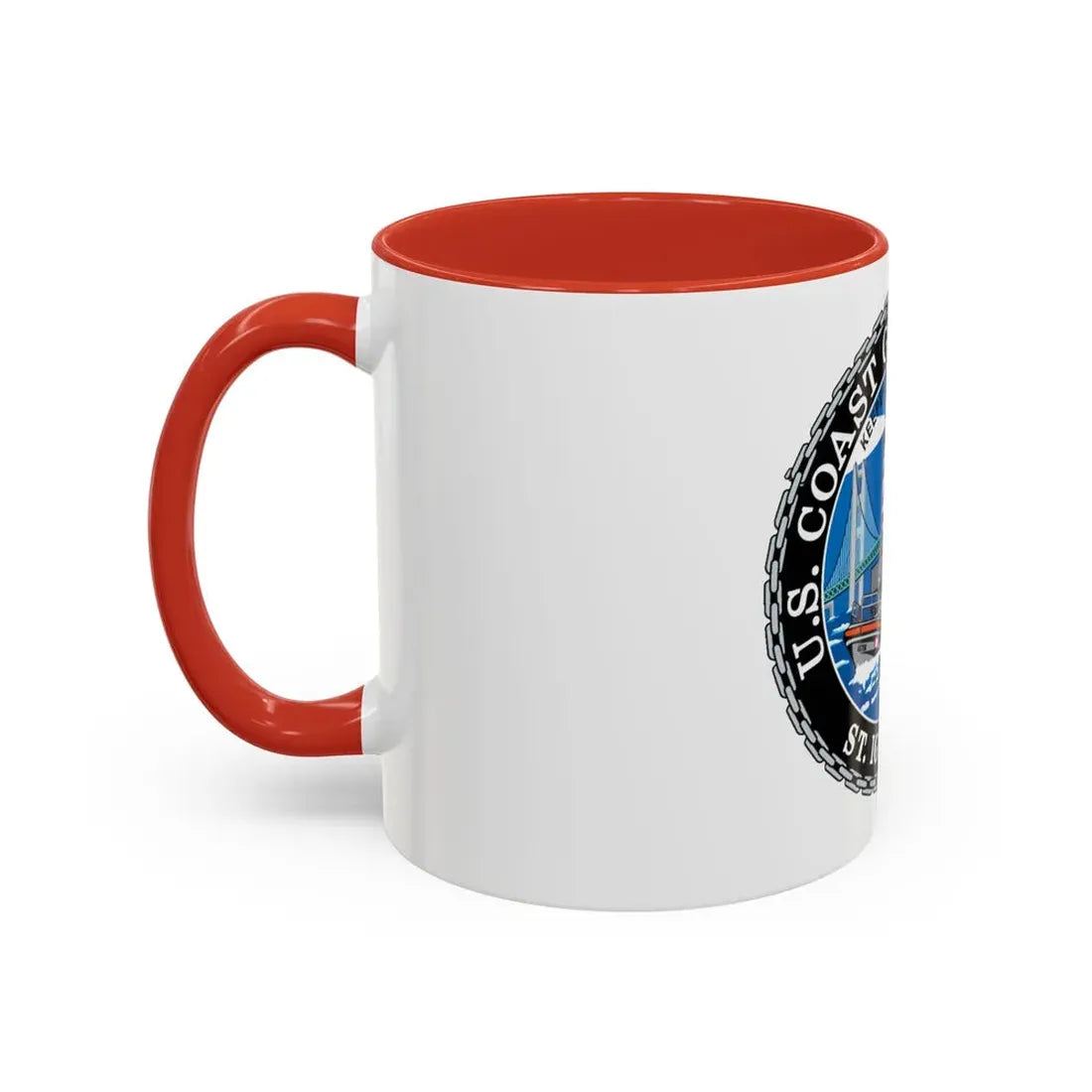 USCG Station St Ignace MI (U.S. Coast Guard) Accent Coffee Mug - Go Mug Yourself