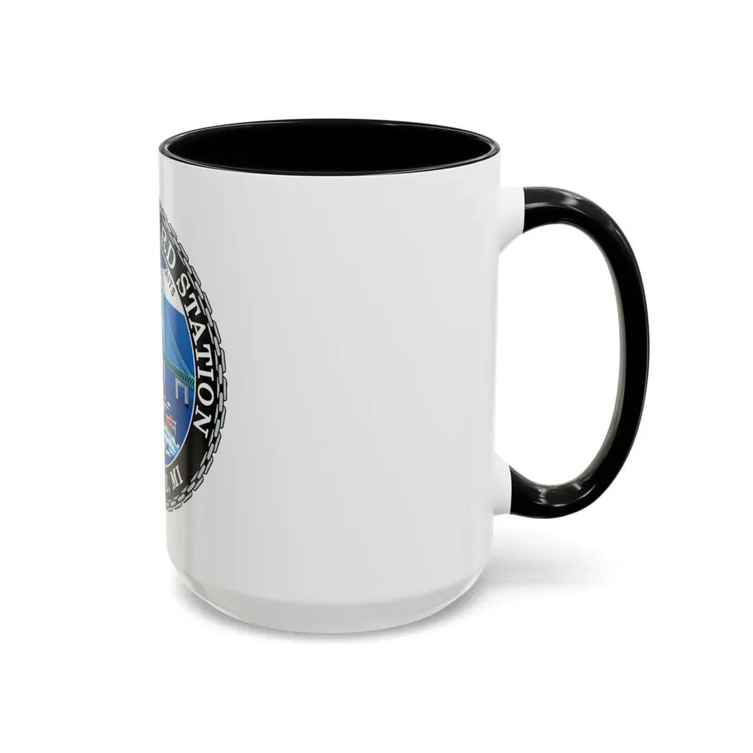 USCG Station St Ignace MI (U.S. Coast Guard) Accent Coffee Mug - Go Mug Yourself