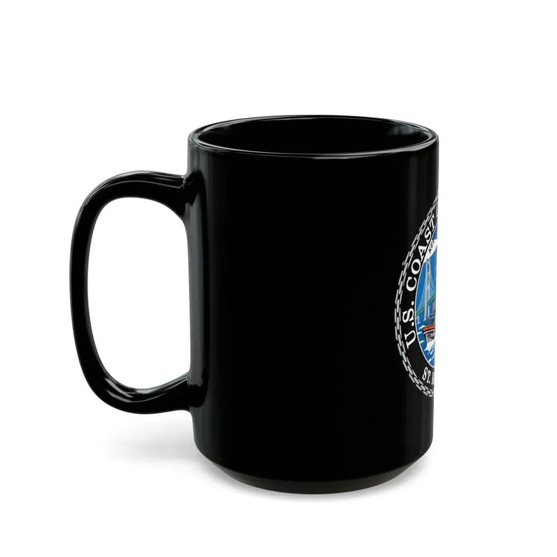 USCG Station St Ignace MI (U.S. Coast Guard) Black Coffee Mug - Go Mug Yourself