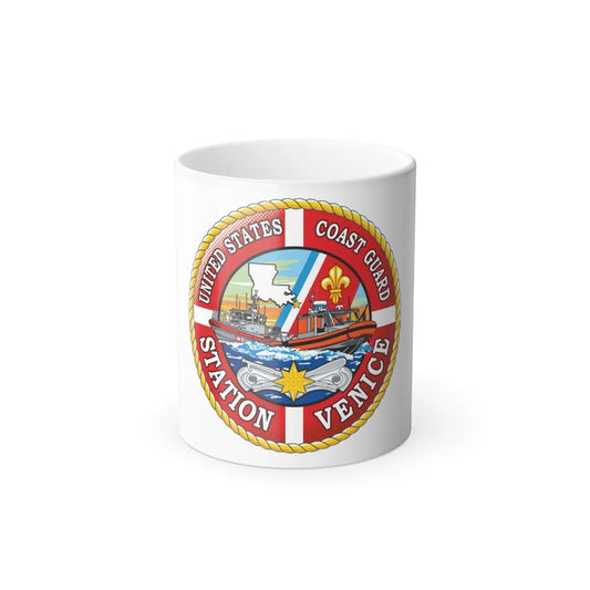 USCG Station Venice (U.S. Coast Guard) Color Changing Mug 11oz-11oz-Go Mug Yourself