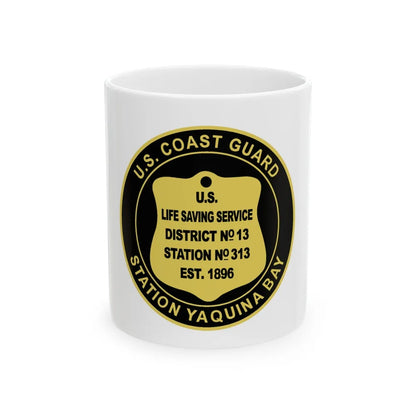 USCG Station Yaquina Bay (U.S. Coast Guard) White Coffee Mug-11oz-Go Mug Yourself