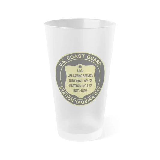 USCG Station Yaquina Bay (U.S. Coast Guard) Frosted Pint Glass 16oz Default Title - Go Mug Yourself