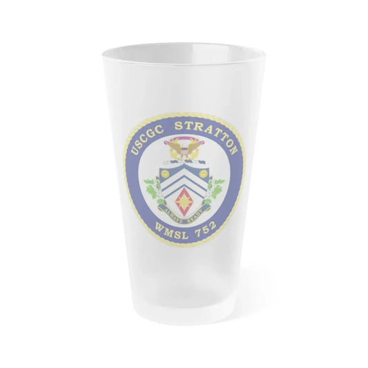 USCG Stratton WMSL 752 (U.S. Coast Guard) Frosted Pint Glass 16oz Default Title - Go Mug Yourself