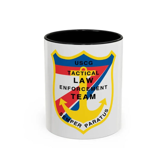 USCG Tactical Law Enforcement Team District 7 (U.S. Coast Guard) Accent Coffee Mug 11oz Black - Go Mug Yourself