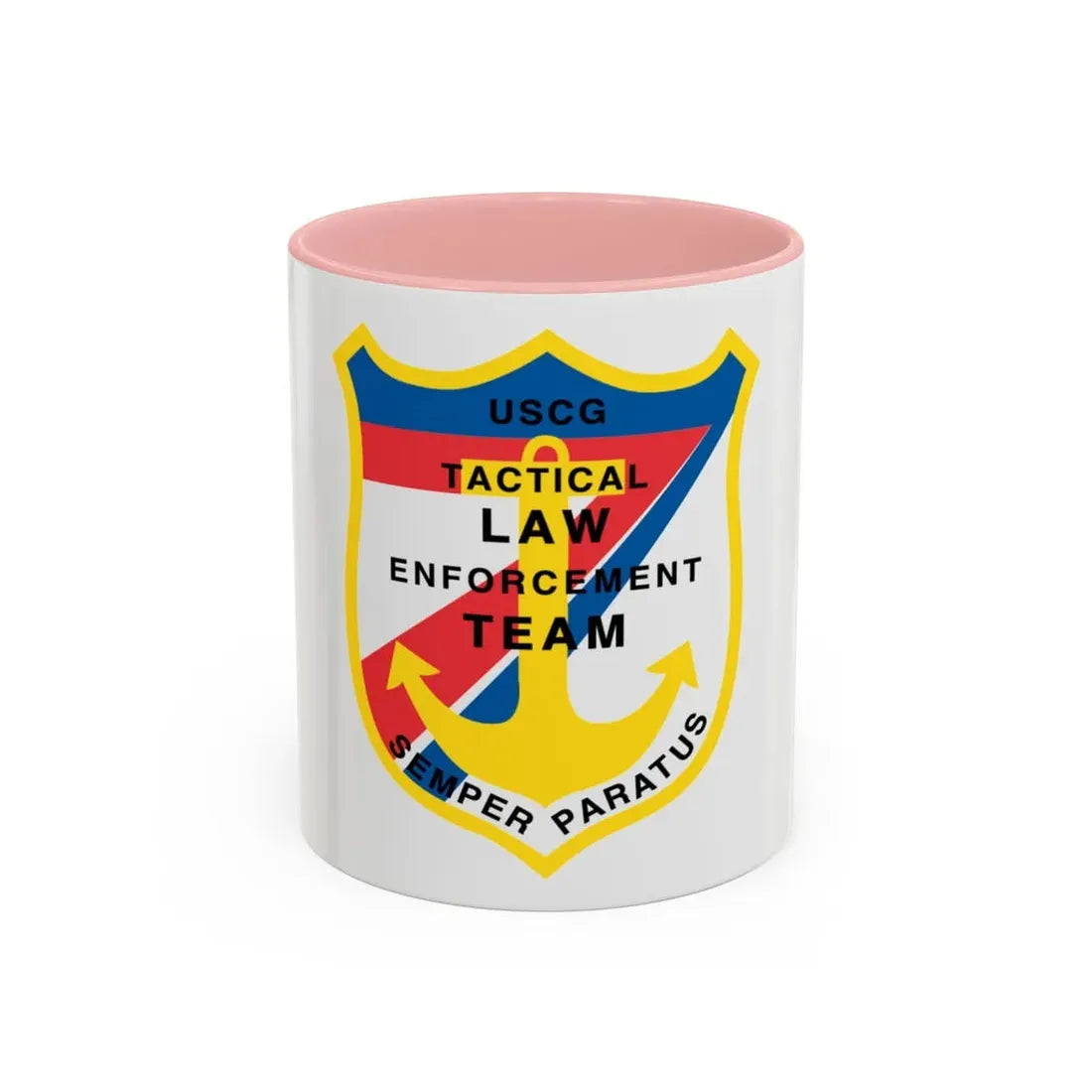 USCG Tactical Law Enforcement Team District 7 (U.S. Coast Guard) Accent Coffee Mug 11oz Pink - Go Mug Yourself