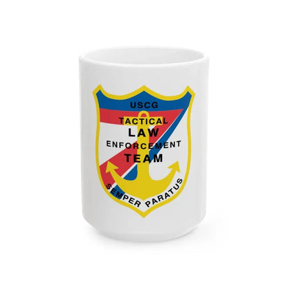 USCG Tactical Law Enforcement Team District 7 (U.S. Coast Guard) White Coffee Mug 15oz - Go Mug Yourself