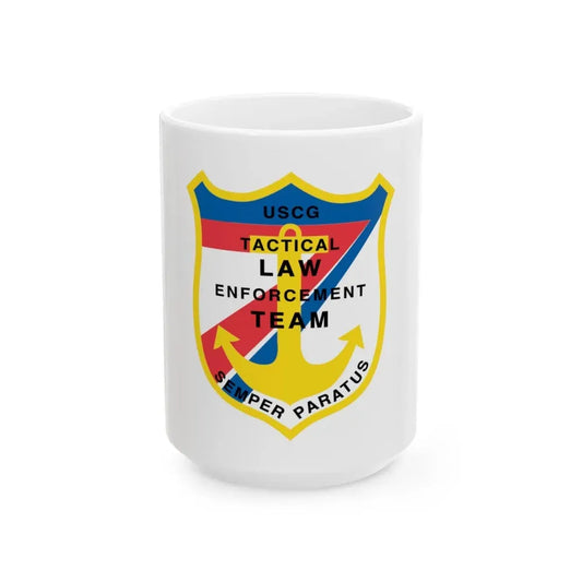 USCG Tactical Law Enforcement Team District 7 (U.S. Coast Guard) White Coffee Mug 15oz - Go Mug Yourself