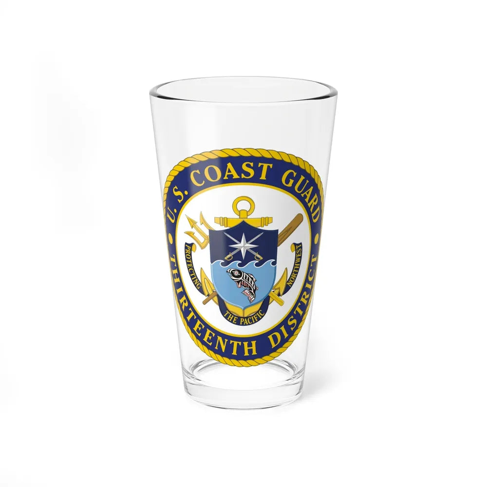 USCG Thirteenth District (U.S. Coast Guard) Pint Glass 16oz-16oz-Go Mug Yourself