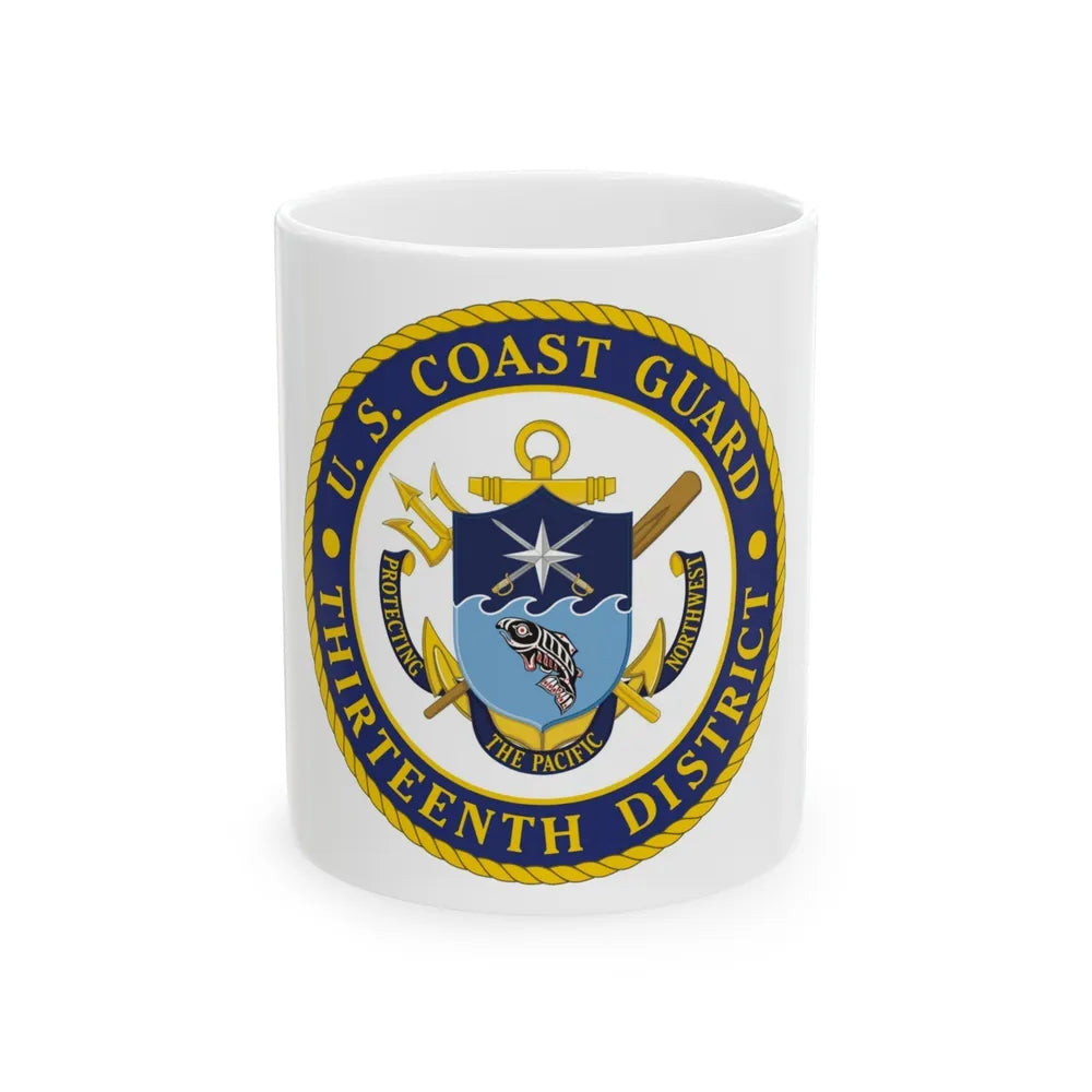 USCG Thirteenth District (U.S. Coast Guard) White Coffee Mug-11oz-Go Mug Yourself