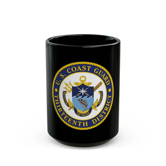 USCG Thirteenth District (U.S. Coast Guard) Black Coffee Mug 15oz - Go Mug Yourself