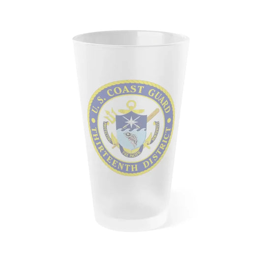 USCG Thirteenth District (U.S. Coast Guard) Frosted Pint Glass 16oz Default Title - Go Mug Yourself