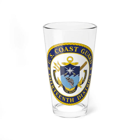 USCG Thirteenth District (U.S. Coast Guard) Pint Glass 16oz 16oz - Go Mug Yourself