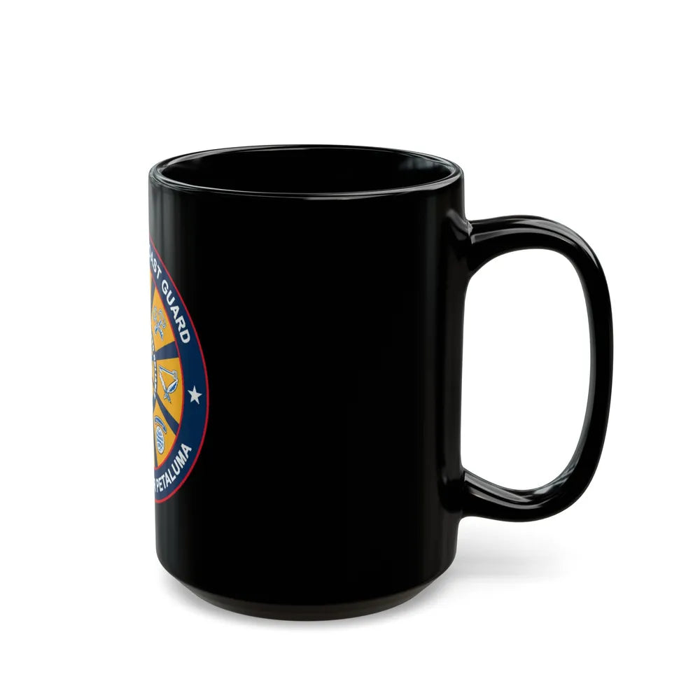 USCG Training Center Petaluma (U.S. Coast Guard) Black Coffee Mug-Go Mug Yourself