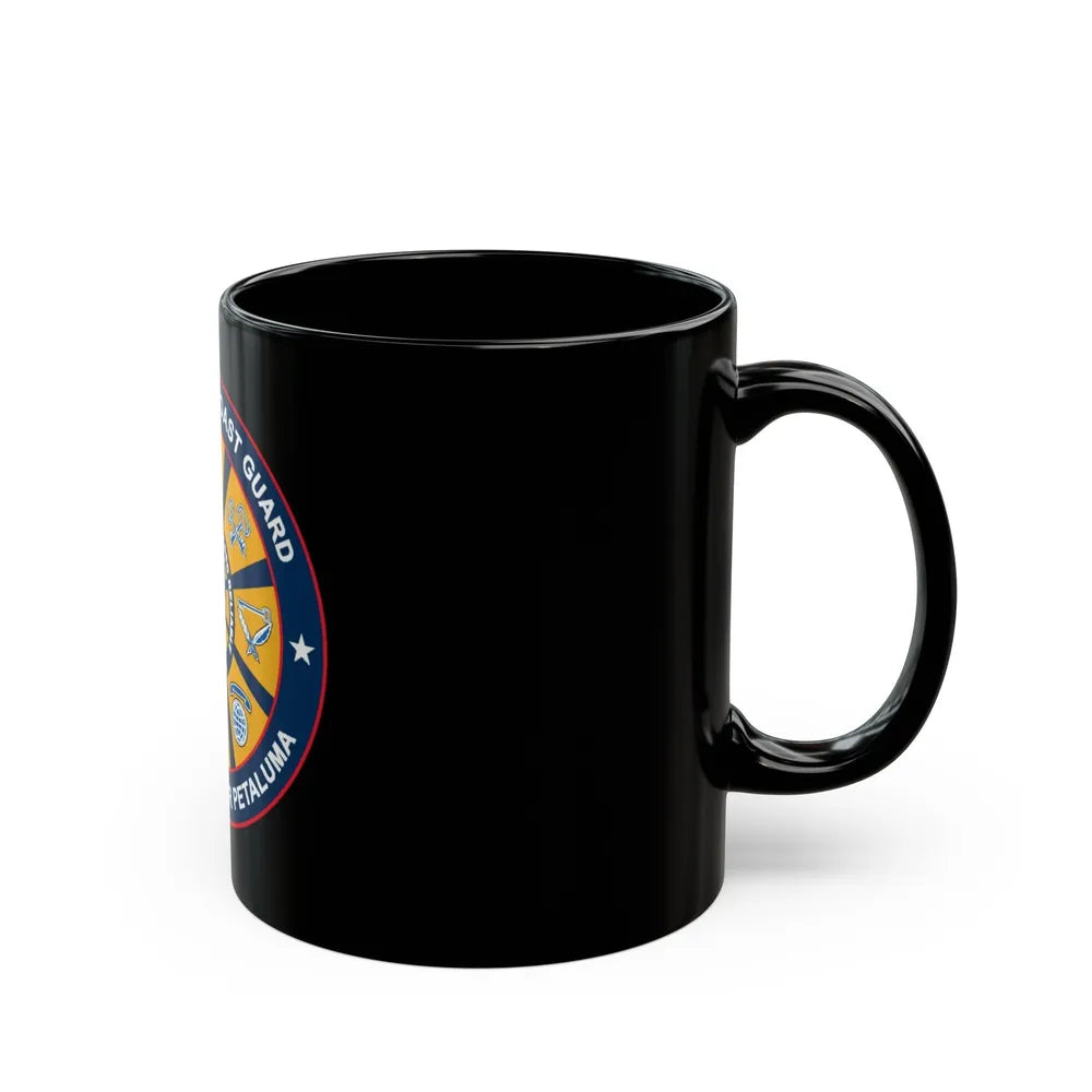 USCG Training Center Petaluma (U.S. Coast Guard) Black Coffee Mug-Go Mug Yourself