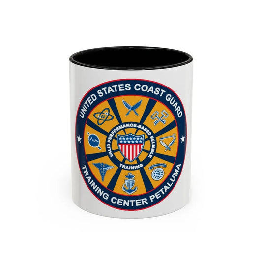 USCG Training Center Petaluma (U.S. Coast Guard) Accent Coffee Mug 11oz Black - Go Mug Yourself