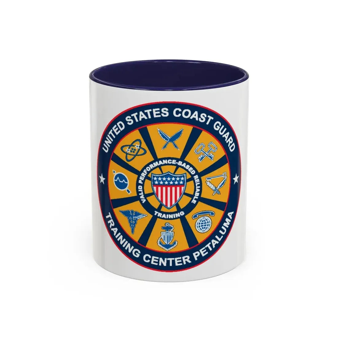 USCG Training Center Petaluma (U.S. Coast Guard) Accent Coffee Mug 11oz Navy - Go Mug Yourself