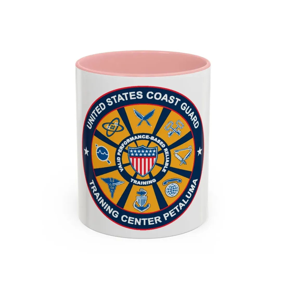 USCG Training Center Petaluma (U.S. Coast Guard) Accent Coffee Mug 11oz Pink - Go Mug Yourself