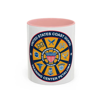 USCG Training Center Petaluma (U.S. Coast Guard) Accent Coffee Mug 11oz Pink - Go Mug Yourself