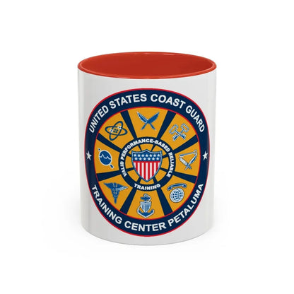 USCG Training Center Petaluma (U.S. Coast Guard) Accent Coffee Mug 11oz Red - Go Mug Yourself