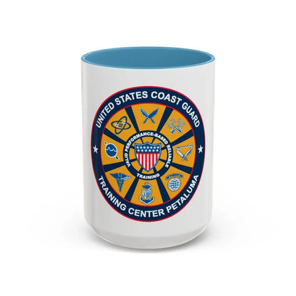 USCG Training Center Petaluma (U.S. Coast Guard) Accent Coffee Mug 15oz Light Blue - Go Mug Yourself