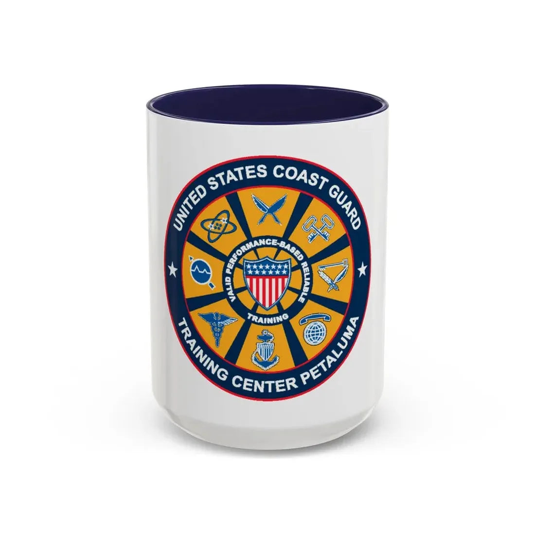 USCG Training Center Petaluma (U.S. Coast Guard) Accent Coffee Mug 15oz Navy - Go Mug Yourself