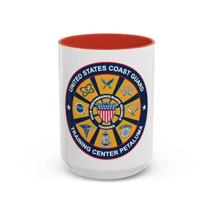 USCG Training Center Petaluma (U.S. Coast Guard) Accent Coffee Mug 15oz Red - Go Mug Yourself