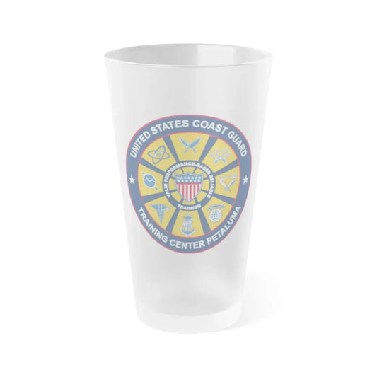 USCG Training Center Petaluma (U.S. Coast Guard) Frosted Pint Glass 16oz Default Title - Go Mug Yourself