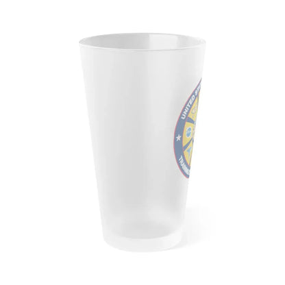 USCG Training Center Petaluma (U.S. Coast Guard) Frosted Pint Glass 16oz - Go Mug Yourself