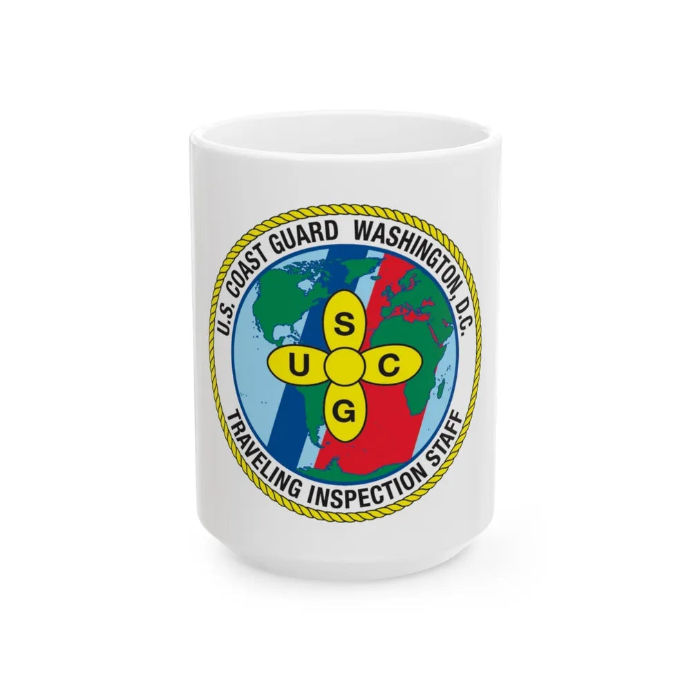 USCG Washington DC Traveling Inspection Staff (U.S. Coast Guard) White Coffee Mug-15oz-Go Mug Yourself