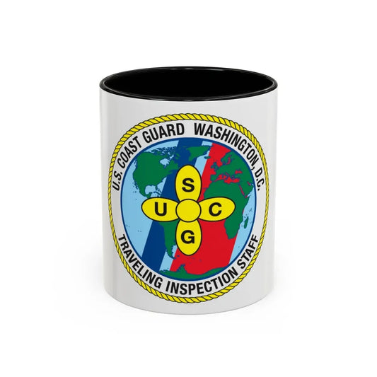 USCG Washington DC Traveling Inspection Staff (U.S. Coast Guard) Accent Coffee Mug 11oz Black - Go Mug Yourself