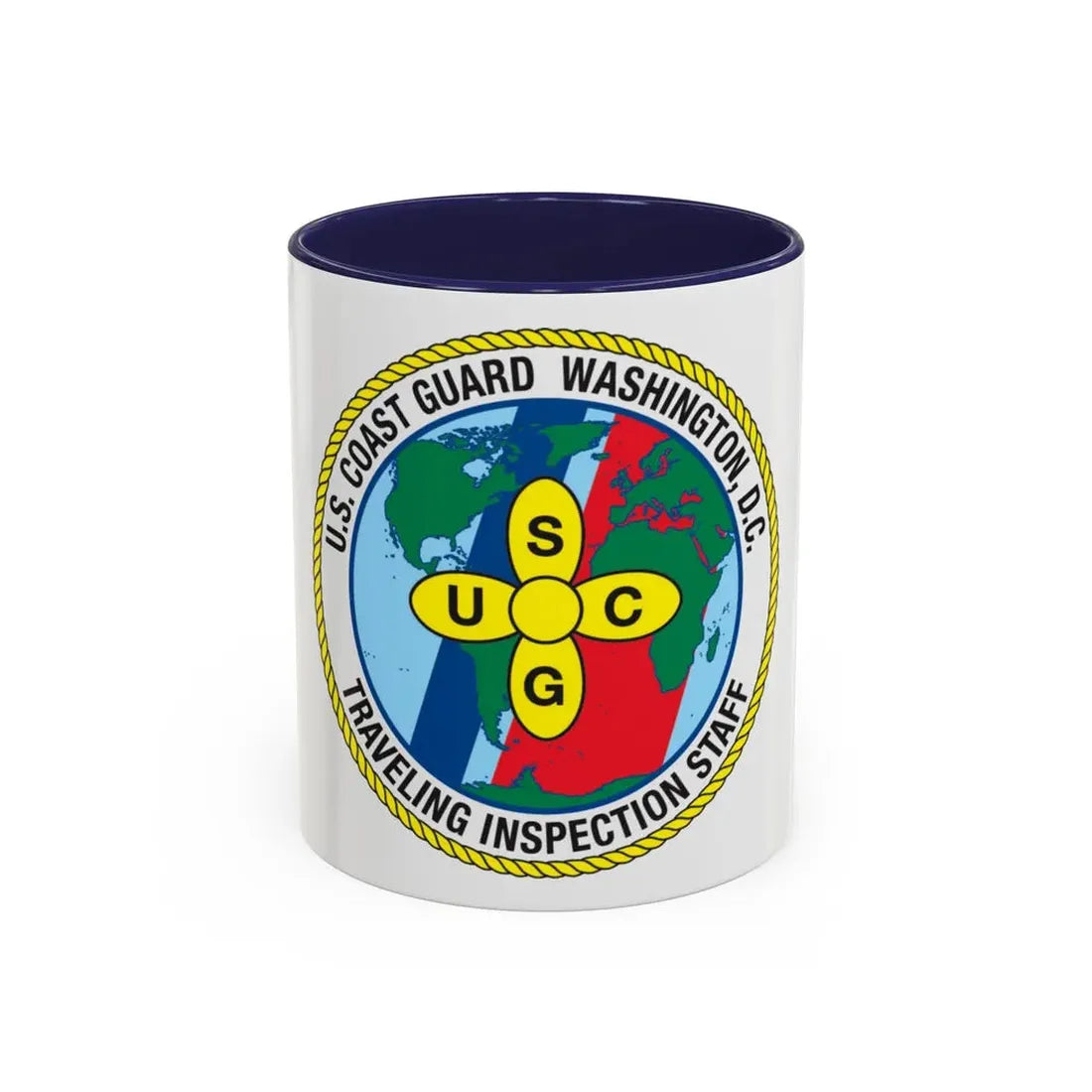 USCG Washington DC Traveling Inspection Staff (U.S. Coast Guard) Accent Coffee Mug 11oz Navy - Go Mug Yourself