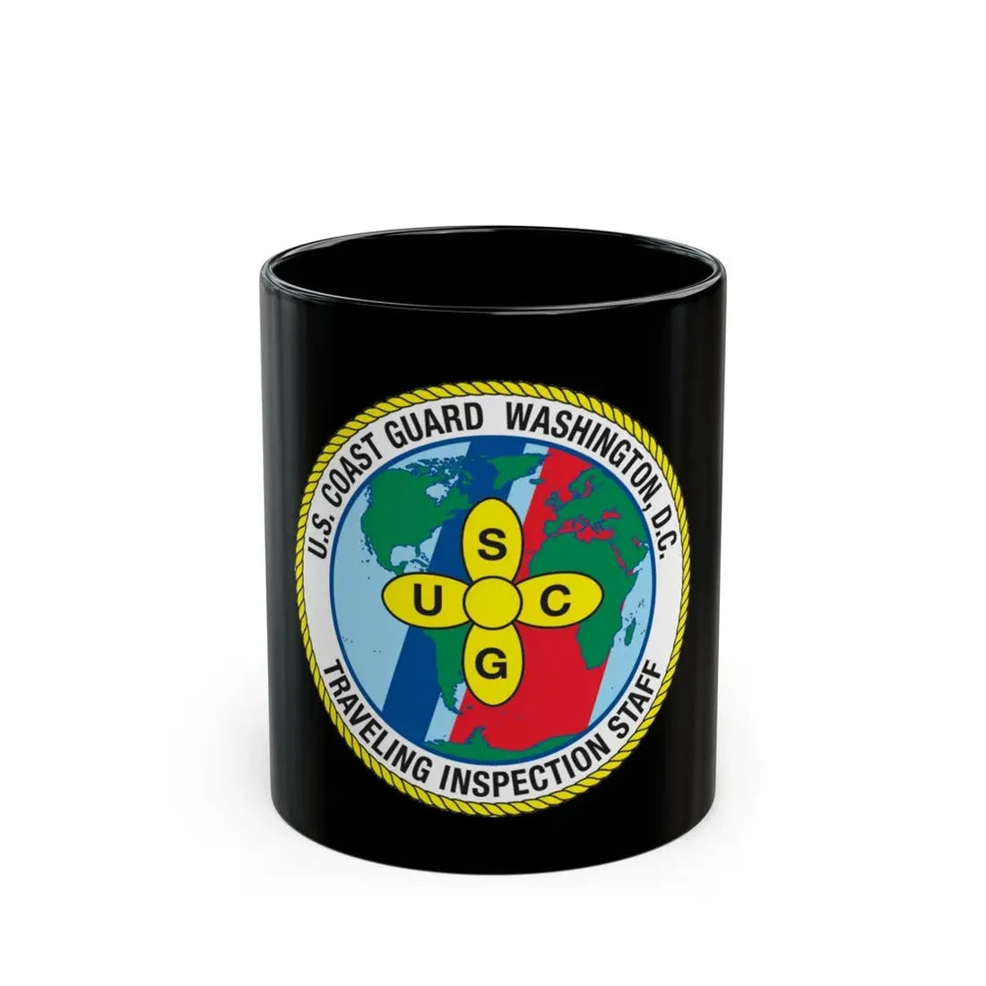 USCG Washington DC Traveling Inspection Staff (U.S. Coast Guard) Black Coffee Mug 11oz - Go Mug Yourself