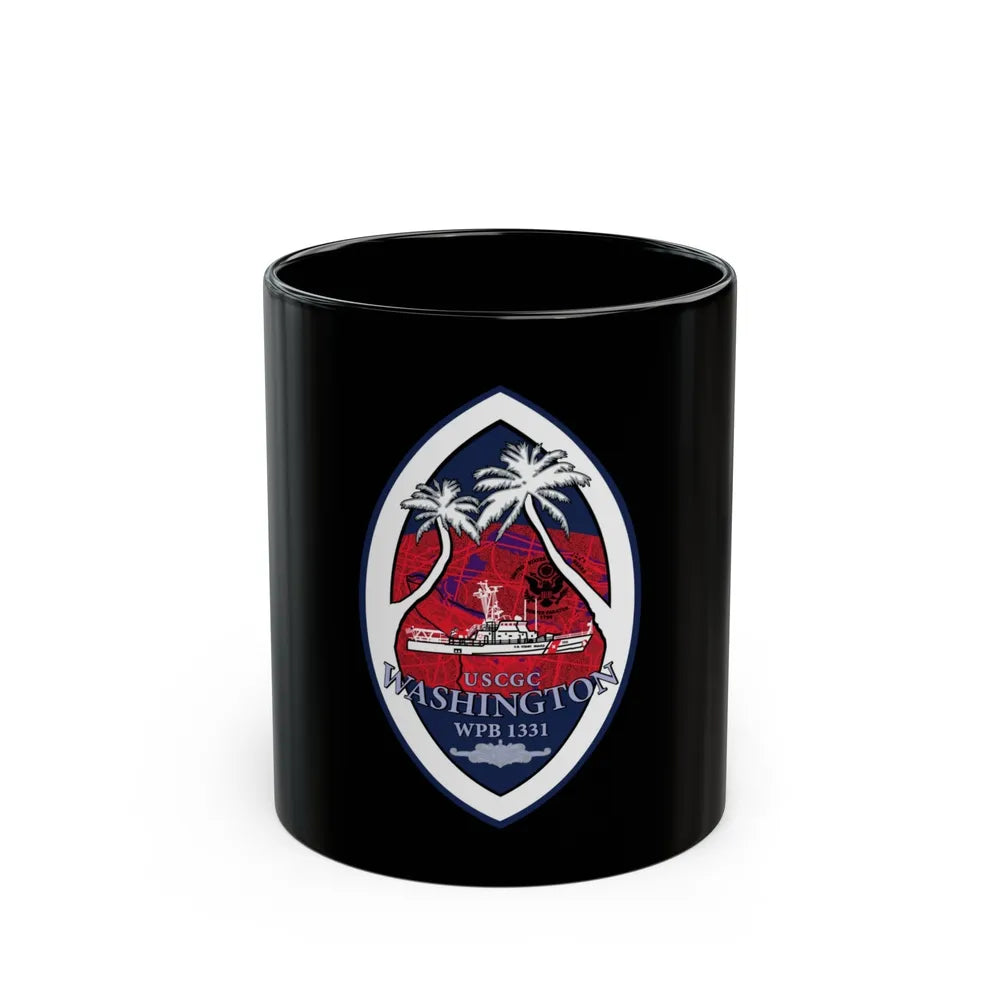 USCG Washington WPB 1331 (U.S. Coast Guard) Black Coffee Mug-11oz-Go Mug Yourself