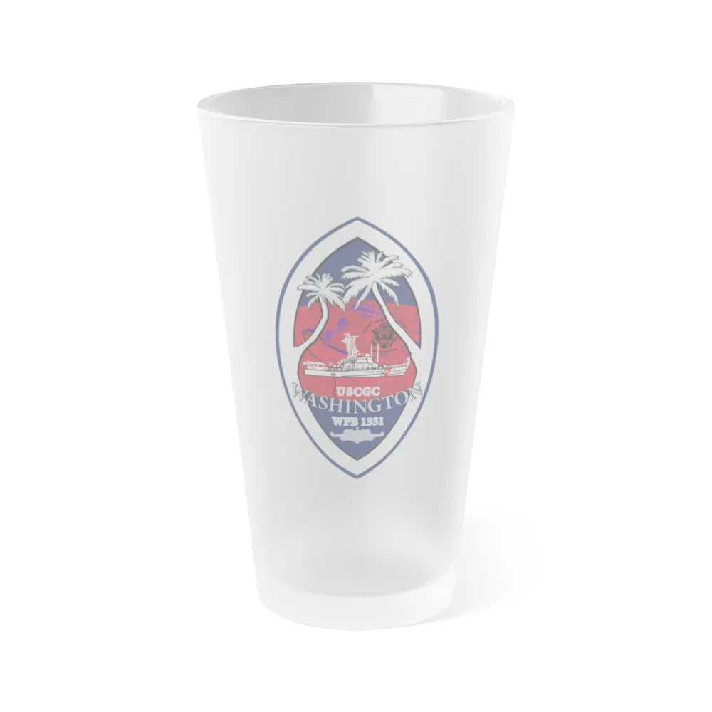 USCG Washington WPB 1331 (U.S. Coast Guard) Frosted Pint Glass 16oz-Go Mug Yourself