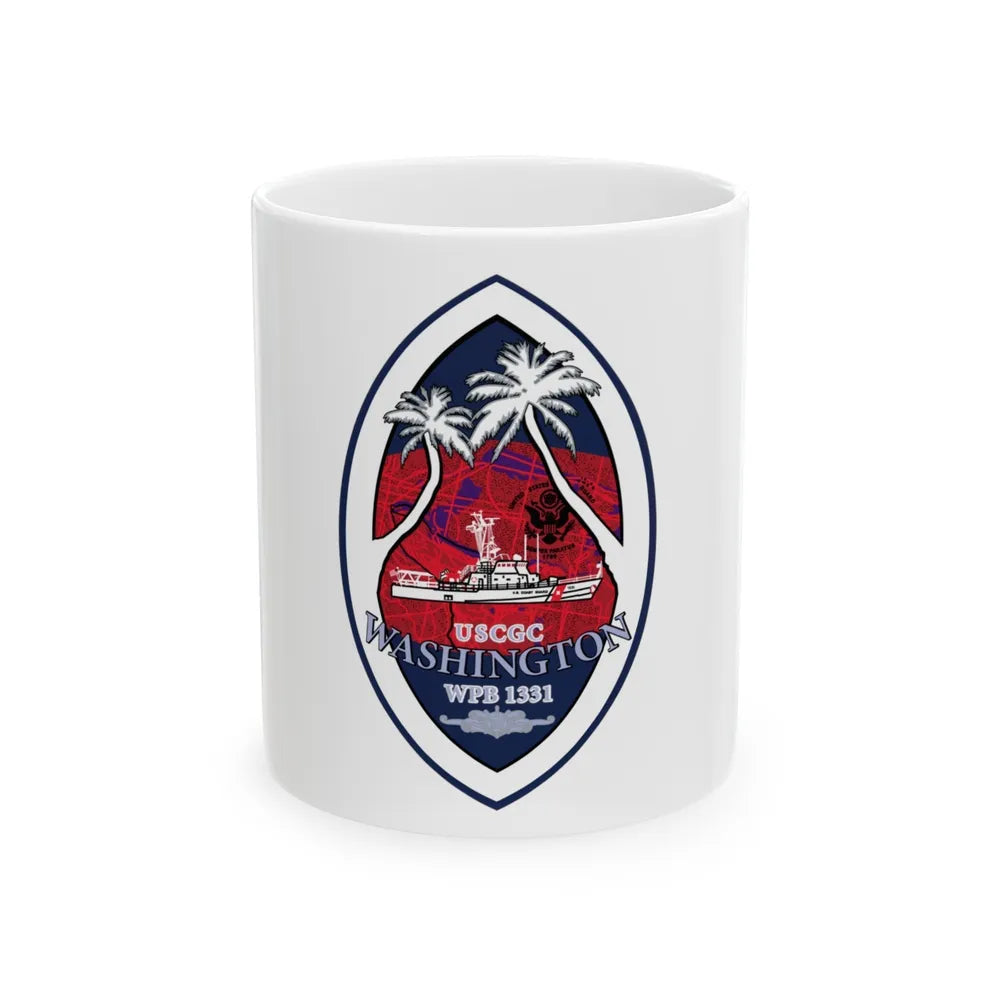 USCG Washington WPB 1331 (U.S. Coast Guard) White Coffee Mug-11oz-Go Mug Yourself