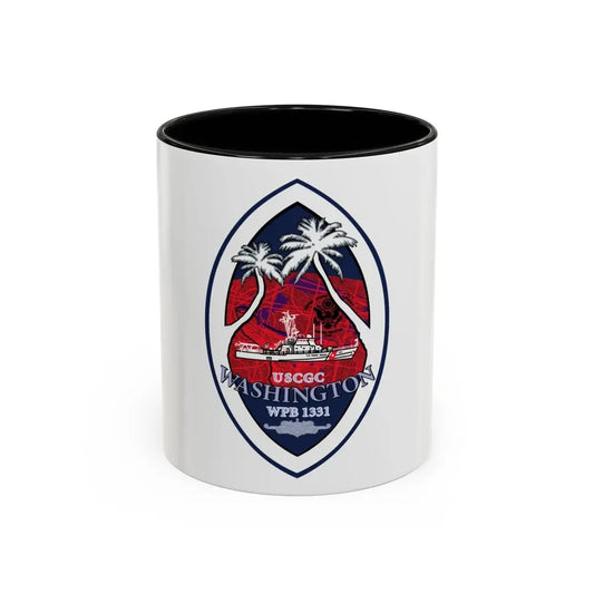 USCG Washington WPB 1331 (U.S. Coast Guard) Accent Coffee Mug 11oz Black - Go Mug Yourself