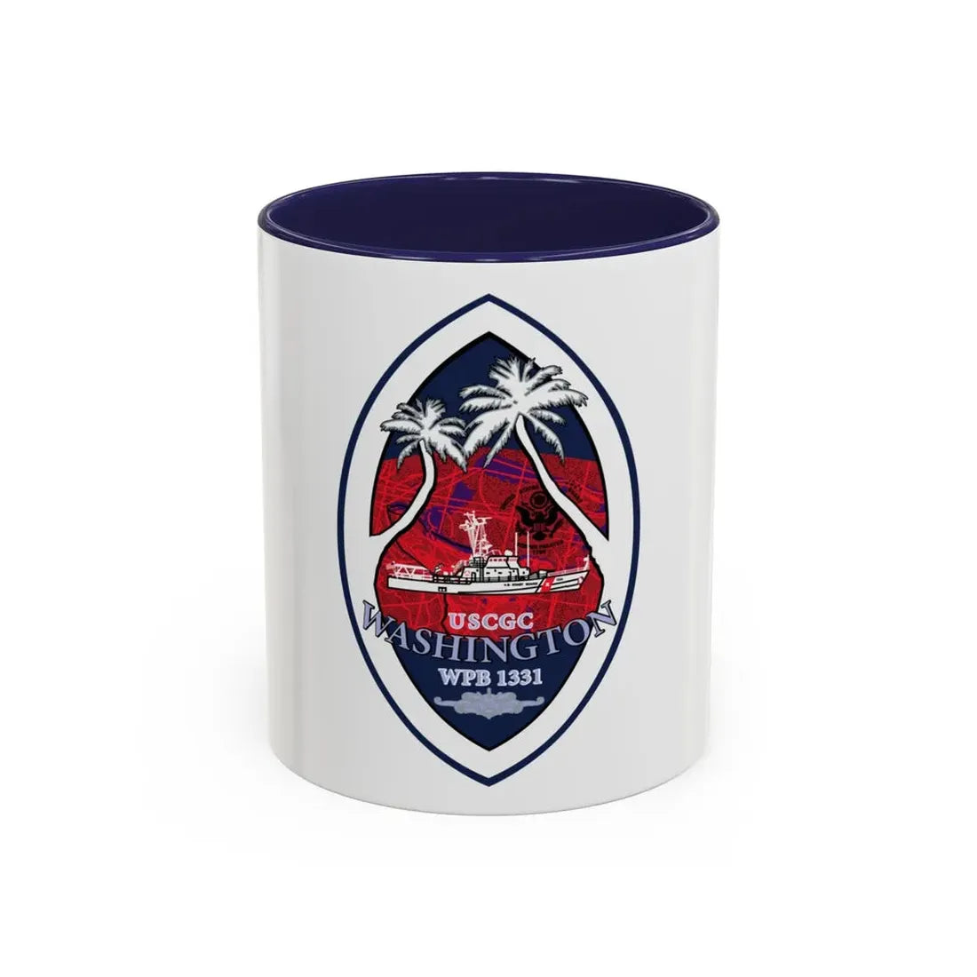 USCG Washington WPB 1331 (U.S. Coast Guard) Accent Coffee Mug 11oz Navy - Go Mug Yourself
