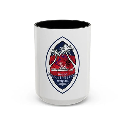 USCG Washington WPB 1331 (U.S. Coast Guard) Accent Coffee Mug 15oz Black - Go Mug Yourself