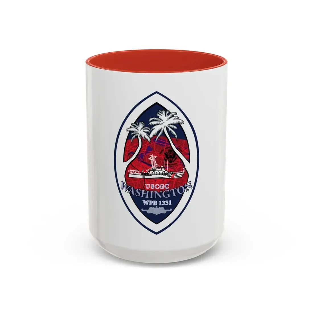 USCG Washington WPB 1331 (U.S. Coast Guard) Accent Coffee Mug 15oz Red - Go Mug Yourself