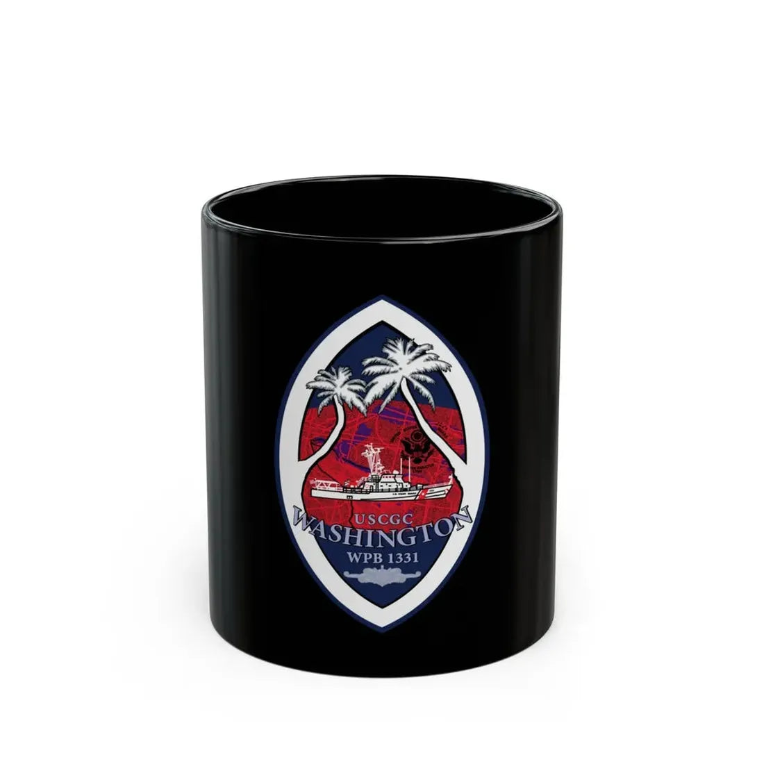 USCG Washington WPB 1331 (U.S. Coast Guard) Black Coffee Mug 11oz - Go Mug Yourself