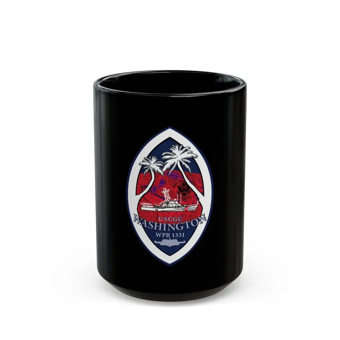 USCG Washington WPB 1331 (U.S. Coast Guard) Black Coffee Mug 15oz - Go Mug Yourself