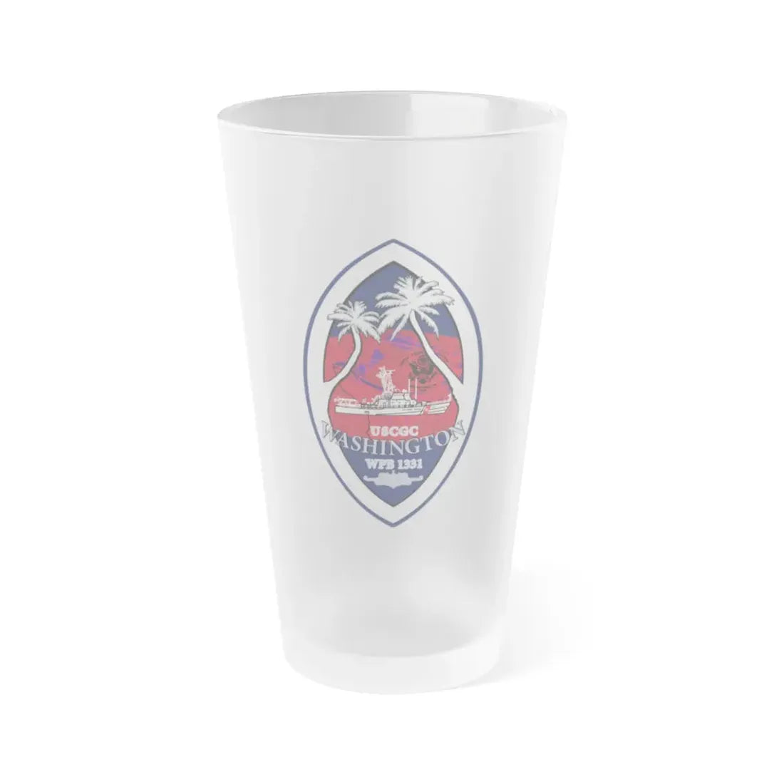 USCG Washington WPB 1331 (U.S. Coast Guard) Frosted Pint Glass 16oz Default Title - Go Mug Yourself
