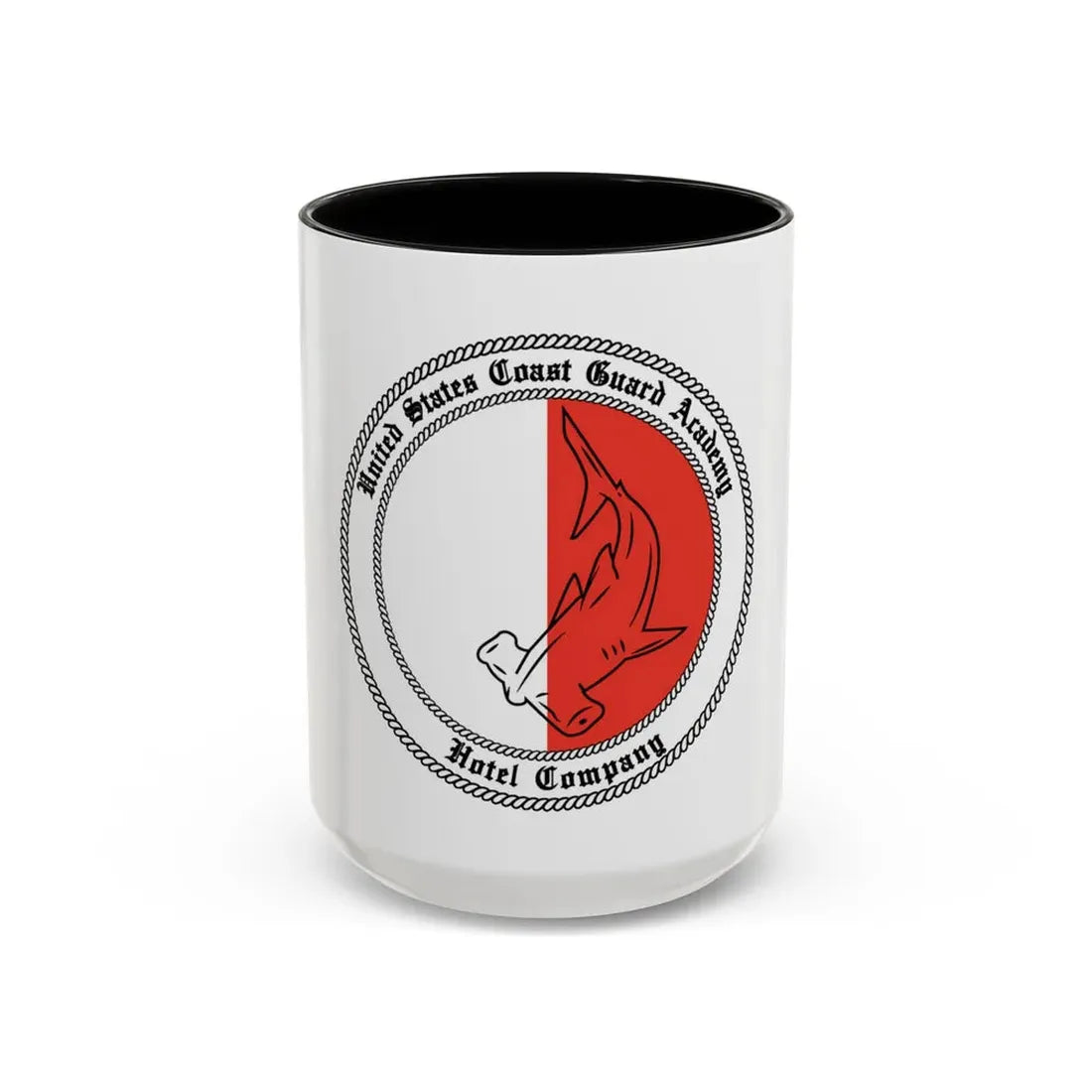 USCGA Hotel Co Hammerhead (U.S. Coast Guard) Accent Coffee Mug 15oz Black - Go Mug Yourself