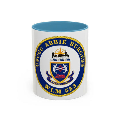 USCGC Abbie Burgess WLM 553 (U.S. Coast Guard) Accent Coffee Mug 11oz Light Blue - Go Mug Yourself