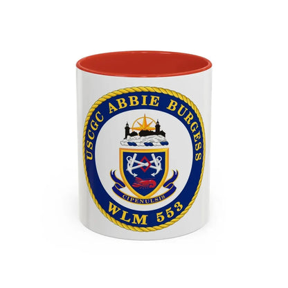 USCGC Abbie Burgess WLM 553 (U.S. Coast Guard) Accent Coffee Mug 11oz Red - Go Mug Yourself