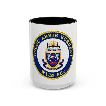 USCGC Abbie Burgess WLM 553 (U.S. Coast Guard) Accent Coffee Mug 15oz Black - Go Mug Yourself