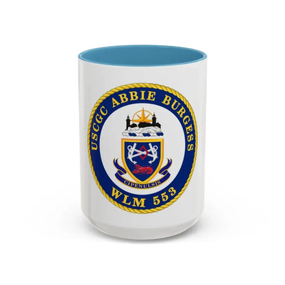 USCGC Abbie Burgess WLM 553 (U.S. Coast Guard) Accent Coffee Mug 15oz Light Blue - Go Mug Yourself