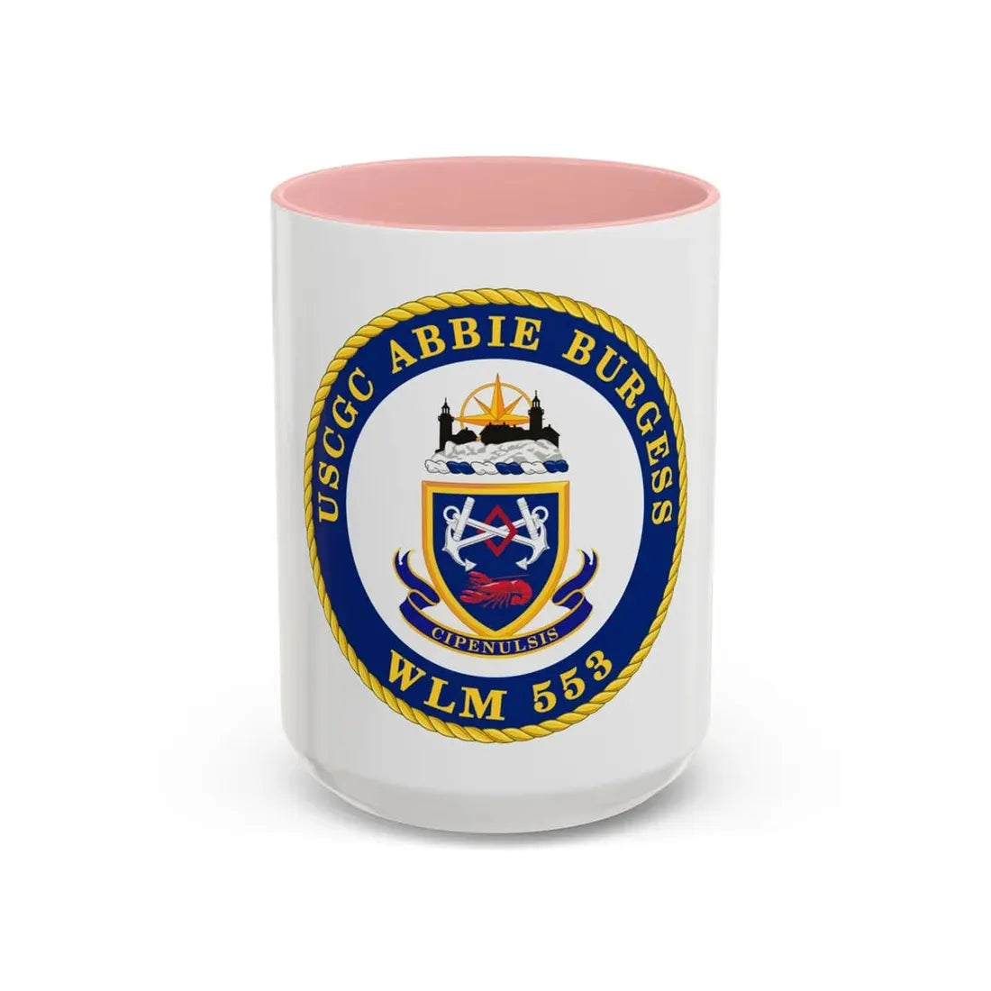 USCGC Abbie Burgess WLM 553 (U.S. Coast Guard) Accent Coffee Mug 15oz Pink - Go Mug Yourself